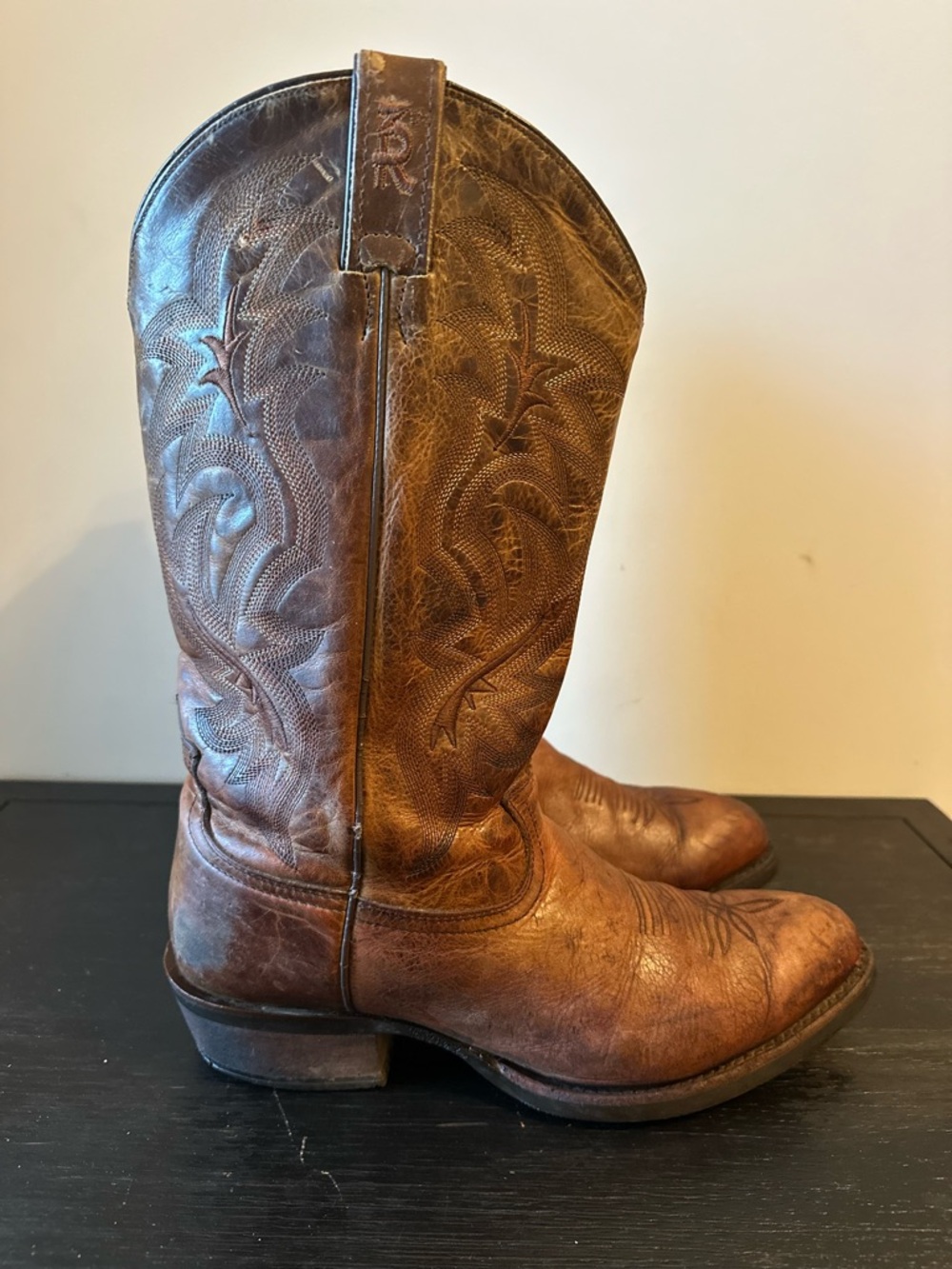Tony Lama 3R Brown Leather Cowboy Boots Made In Mexico Men’s Size 11.5D bin6